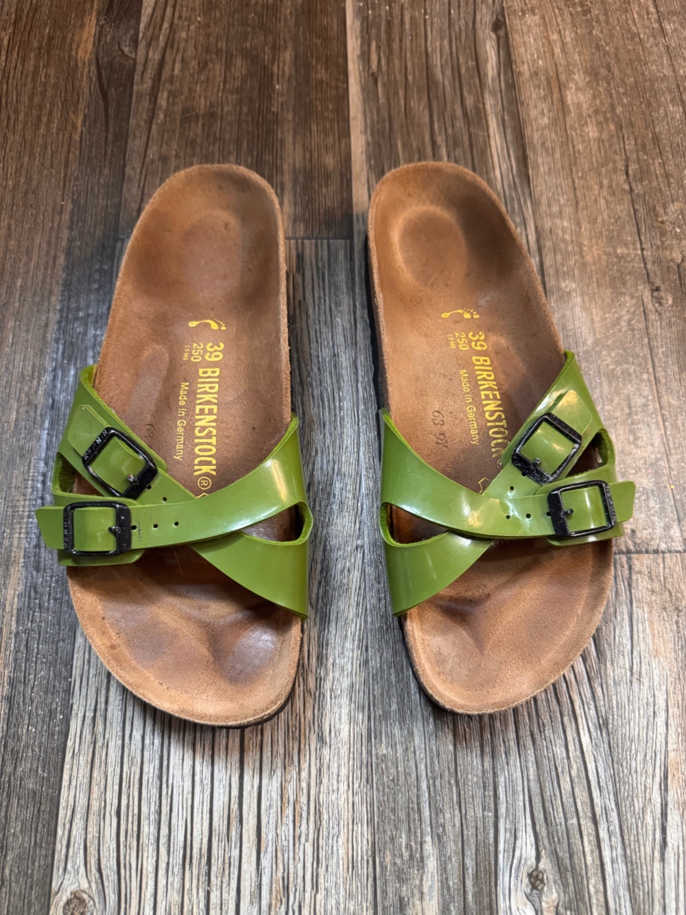 Birkenstock Olive Green Crisscross Buckle Sandals